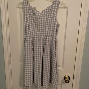 Amavel gray plaid dress, imported from Japan